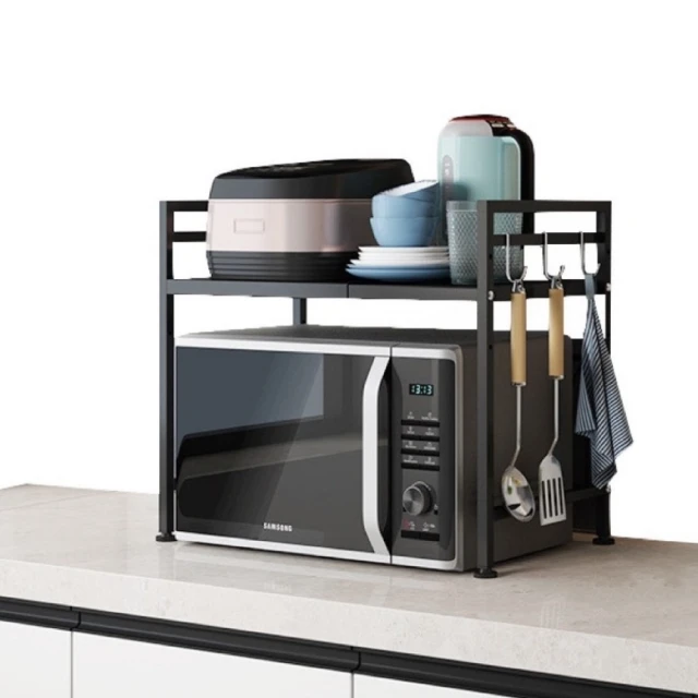 可伸縮廚房收納架 微波爐置物架 檯面烤箱架 多功能儲物架  調料架 烤箱收納架 歷史價格詳細信息
