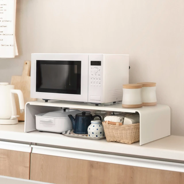 【田窪工業所】日本製電器置物收納架60cm(雪白 墨黑色/耐重30公斤/耐高溫抗水防潮/微波爐收納) 歷史價格詳細信息