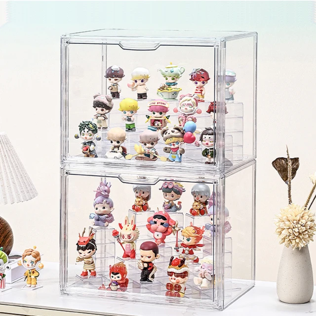 階梯公仔收納盒  收納盒 公仔收納展示櫃 盲盒收納 公仔盒 展示櫃 展示盒 透明公仔收藏盒 置物 公仔收納盒 模型展示盒 歷史價格詳細信息