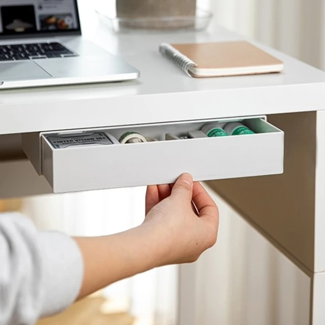 桌下隱藏式抽屜收納盒 多功能廚櫃粘貼置物盒 抽屜防塵整理盒 歷史價格詳細信息