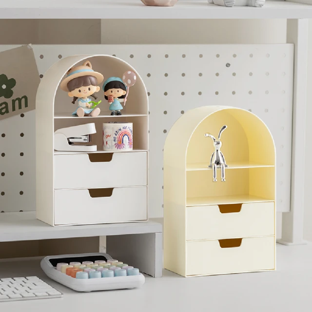 【FL 生活+】附抽屜桌面文具書本收納置物架(A-170) 歷史價格詳細信息