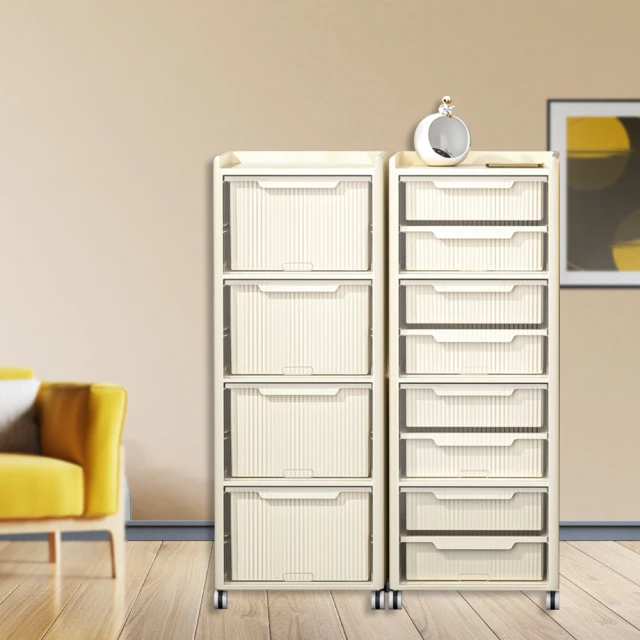 【FL 生活+】免安裝3層大抽屜/6抽屜附輪上掀磁吸門收納櫃(A-360/A-363) 歷史價格詳細信息