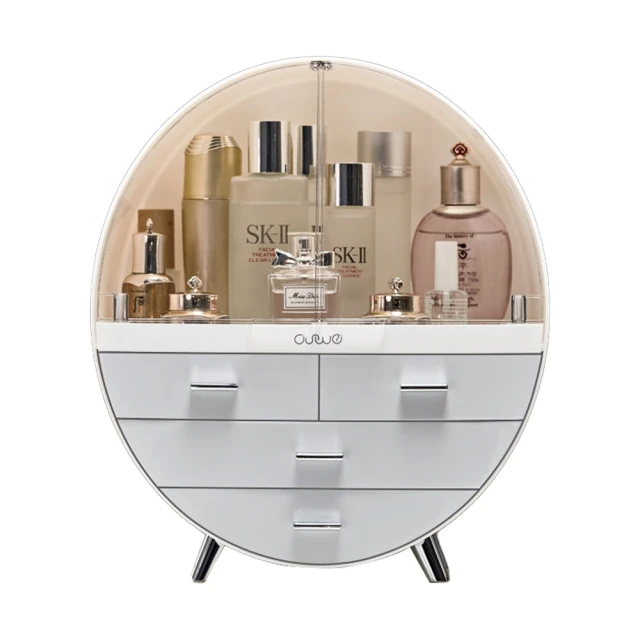 【艾思維】化妝品收納櫃 口紅收納架 桌面化妝盒 梳妝台防塵櫃 抽屜式防塵架(34*18*40公分) 價格比較,價格查詢,歷史價格詳細信息