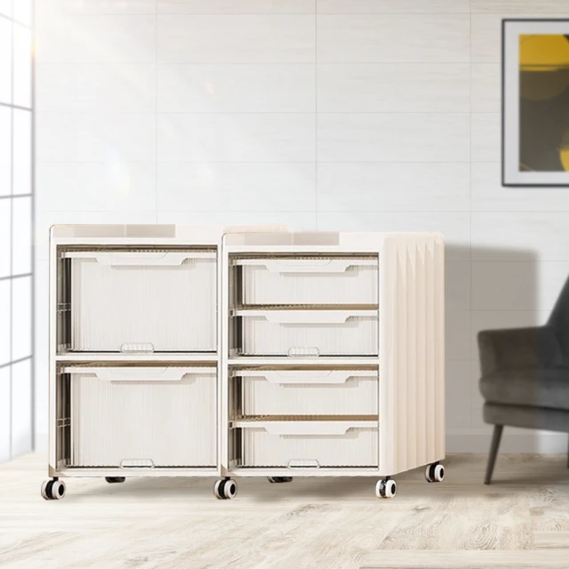 【FL 生活+】免安裝3層大抽屜/6抽屜附輪上掀磁吸門收納櫃(A-360/A-363) 歷史價格詳細信息