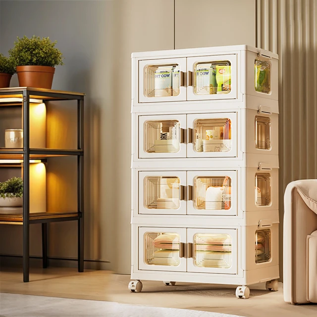 【Mr.box】53面寬升級內崁式透明側板前開式折疊五層收納櫃-附滑輪 歷史價格詳細信息