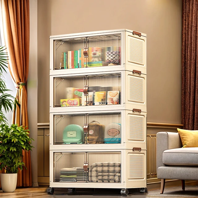 【Mr.box】57面寬磁吸前開式雙開門折疊四層收納櫃 歷史價格詳細信息