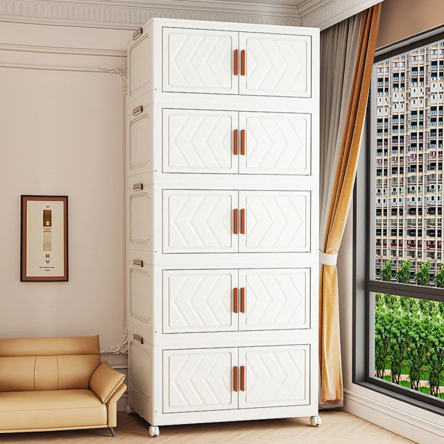 【Mr.Box】50面寬摺疊雙開門五層收納櫃(附滑輪-白色款) 價格比較,價格查詢,歷史價格詳細信息