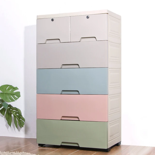 【Mr.box】58大面寬-繽紛色系5層抽屜式收納櫃-附輪附鎖(兩色可選) 歷史價格詳細信息