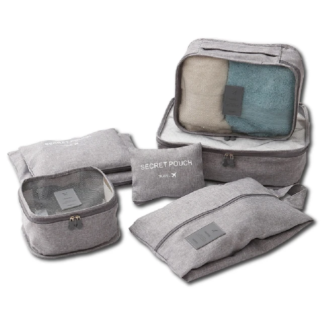 旅行收納袋 旅行收納七件組 衣物收納袋 鞋袋 化妝品收納袋 盥洗收納包 衣物分類袋 收納包 行李箱分類套組 打包行李 歷史價格詳細信息