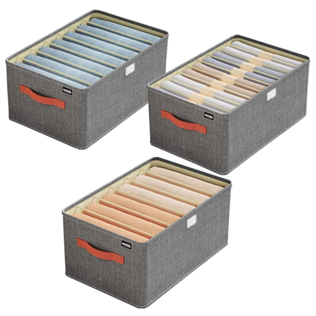 衣物分隔收納籃3入 (居家收納盒 衣櫥衣櫃收納 整理 摺疊收納盒  襪子收納籃 內衣收納盒 可堆疊) 歷史價格詳細信息