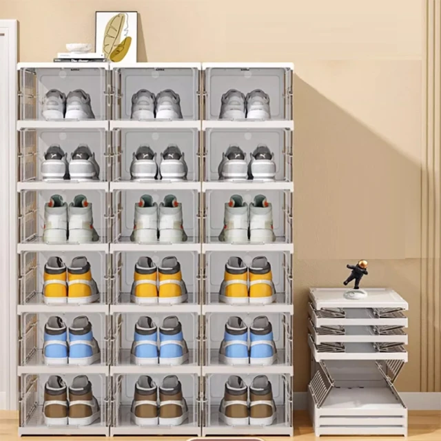 免安裝 加厚鞋架 可摺疊鞋盒 透明鞋櫃 收納盒 塑膠 防塵 簡易鞋櫃 歷史價格詳細信息