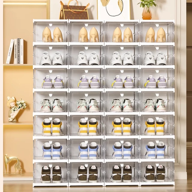 免安裝 加厚鞋架 可摺疊鞋盒 透明鞋櫃 收納盒 塑膠 防塵 簡易鞋櫃 歷史價格詳細信息