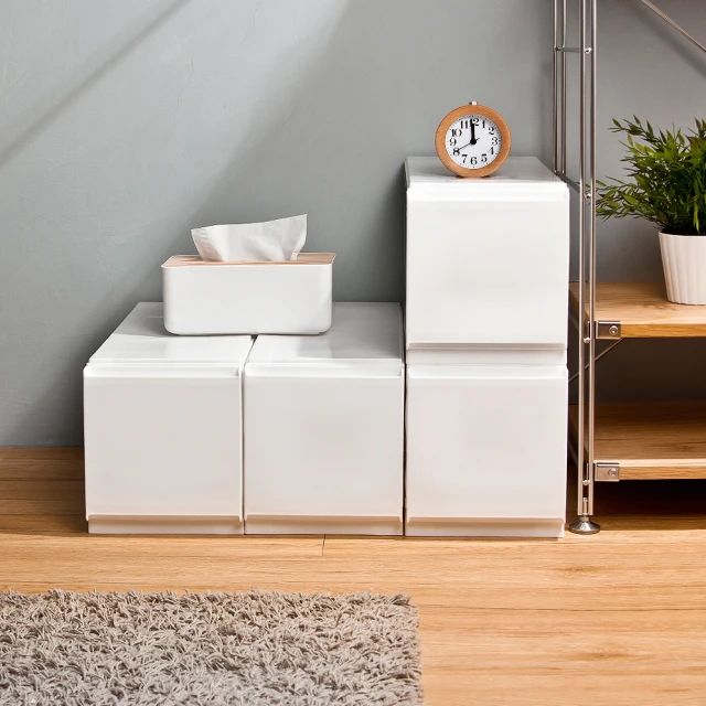 HOUSE 純白牛奶收納盒 6入/8入 附蓋 圓角 小款大款 高低桶任選 收納 免運 現貨 廠商直送 歷史價格詳細信息