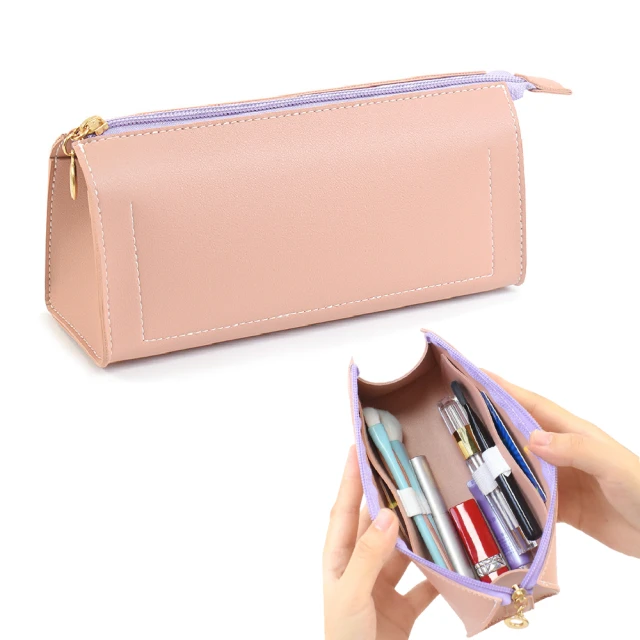 【韓系小物】簡約粉皮革防水鉛筆袋(大容量 刷具包 文具收納包 鉛筆盒 化妝包 收納袋 開學文具) 價格比較,價格查詢,歷史價格詳細信息