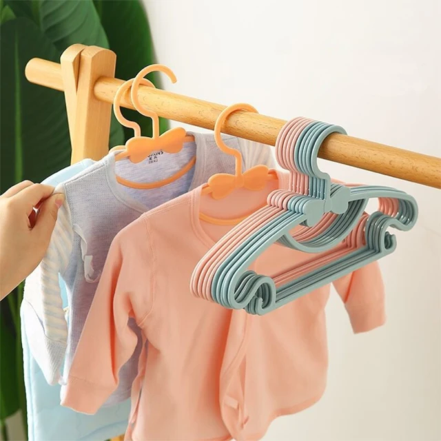 【荷生活】環保PP材質小蝴蝶結兒童衣架 0-10歲寶寶晾曬不傷衣架-20入 歷史價格詳細信息