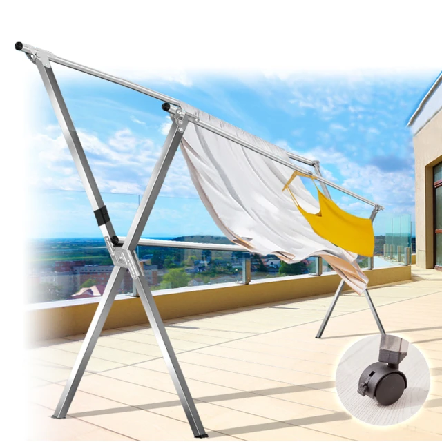 全不鏽鋼2米專利重力鎖X型三桿伸縮曬衣架 歷史價格詳細信息