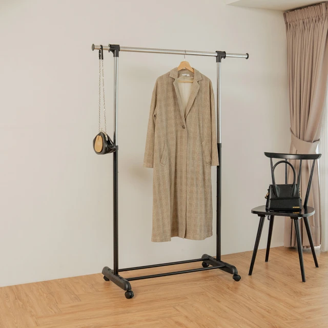 【ikloo 宜酷屋】附輪組可折疊A字衣架 可升降 99-167CM(附贈不鏽鋼防滑衣架10入) 歷史價格詳細信息