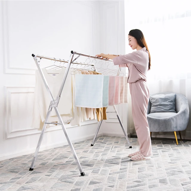 雙桿可伸縮置物掛衣架 晾曬架 萬向輪移動晾衣架 晾曬衣桿 掛衣服曬被子架 置物鞋架 歷史價格詳細信息