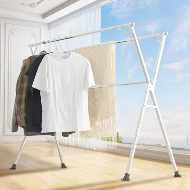 IDEA-X型全折疊加大2.4米不鏽鋼三桿伸縮棉被衣架 歷史價格詳細信息