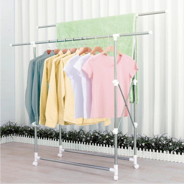【雙手萬能】二桿式不鏽鋼昇降晾衣架(附2支三米曬衣桿) 歷史價格詳細信息