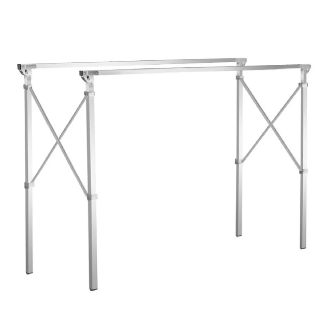 重力鎖-2.4米新型專利X型全不鏽鋼加高伸縮晾曬衣架-(可曬棉被 可完全折合) 歷史價格詳細信息