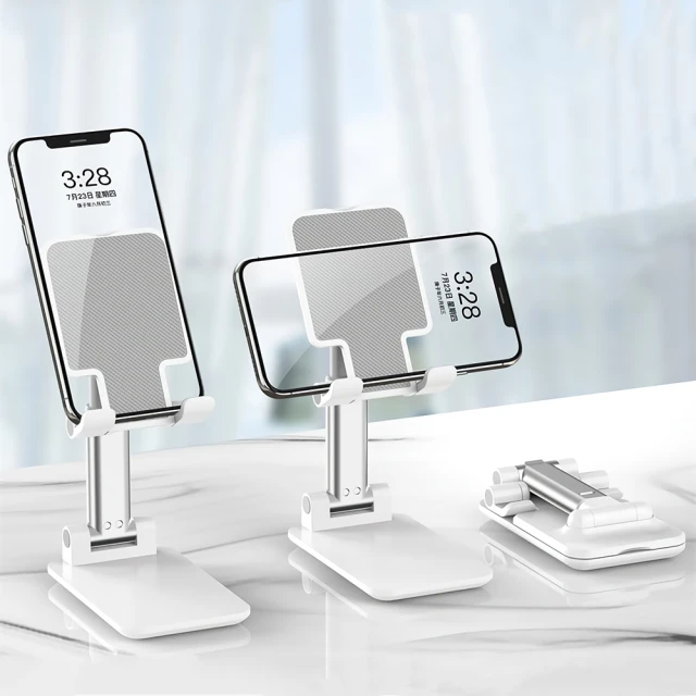 C-KU摺疊升降手機架 可調高度角度 攜帶式桌上型平板手機支架 追劇化妝鏡 手機座Switch充電座 歷史價格詳細信息