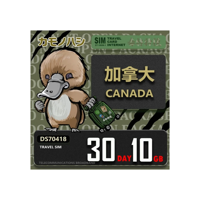【platypus 鴨嘴獸】Travel Sim 加拿大5天 吃到飽不降速 上網卡 歷史價格詳細信息