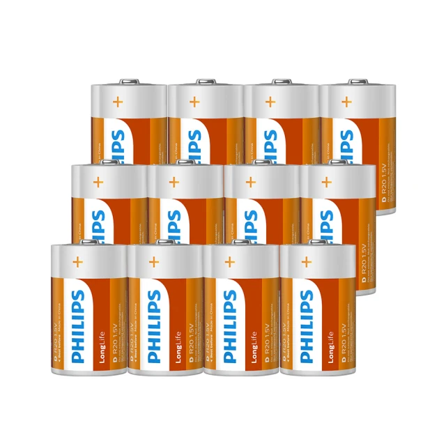 【PHILIPS飛利浦】1號碳鋅電池( 6顆 ) 歷史價格詳細信息