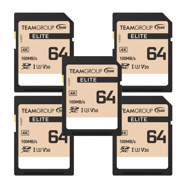 TEAM 十銓 ELITE SDXC 64GB UHS-I U3 V30 4K 記憶卡 (支援4K UHD攝錄影+終身保固)- 3入組 歷史價格詳細信息