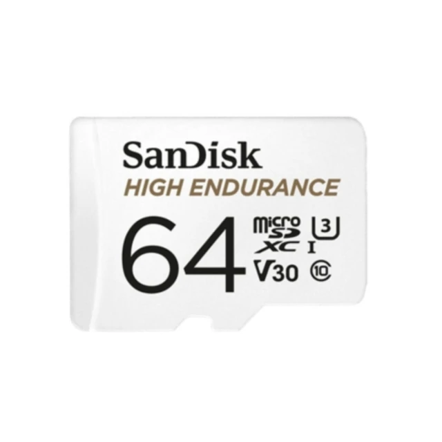 【SanDisk 晟碟】64G 家用/行車安全監控紀錄專用 4k U3 記憶卡 附轉卡(連續紀錄5000 小時 原廠2年保固) 歷史價格詳細信息