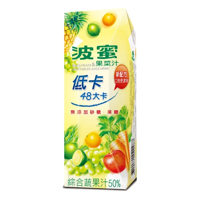 波蜜低卡果菜汁250ml (18入/箱) 歷史價格詳細信息