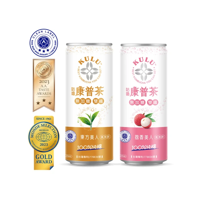 【咕嚕康普茶】無加糖東方美人咕嚕康普茶 235ml 24入/1箱(KULU 康普茶 咕嚕茶 氣泡飲 益生菌 雙纖) 歷史價格詳細信息