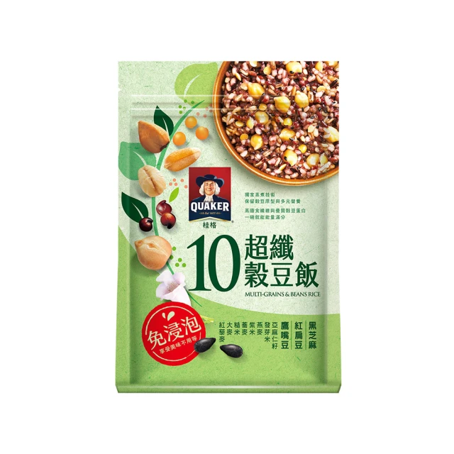 【QUAKER 桂格】免浸泡5+超纖穀飯1kgx3 歷史價格詳細信息