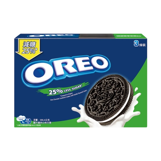 【OREO】奧利奧減糖香草口味夾心餅乾386.4g 歷史價格詳細信息