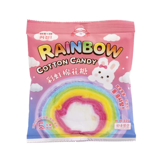 【韓國Sugarolly】彩虹棉花糖5種水果風味12g(棉花糖) 歷史價格詳細信息