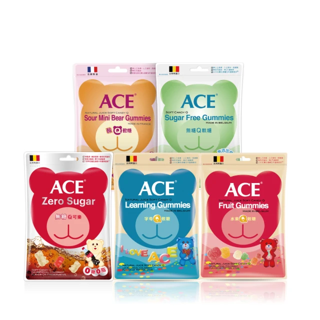 ACE Q軟糖 水果/字母/無糖/酸熊 48g/220g/240g【宜兒樂】 歷史價格詳細信息