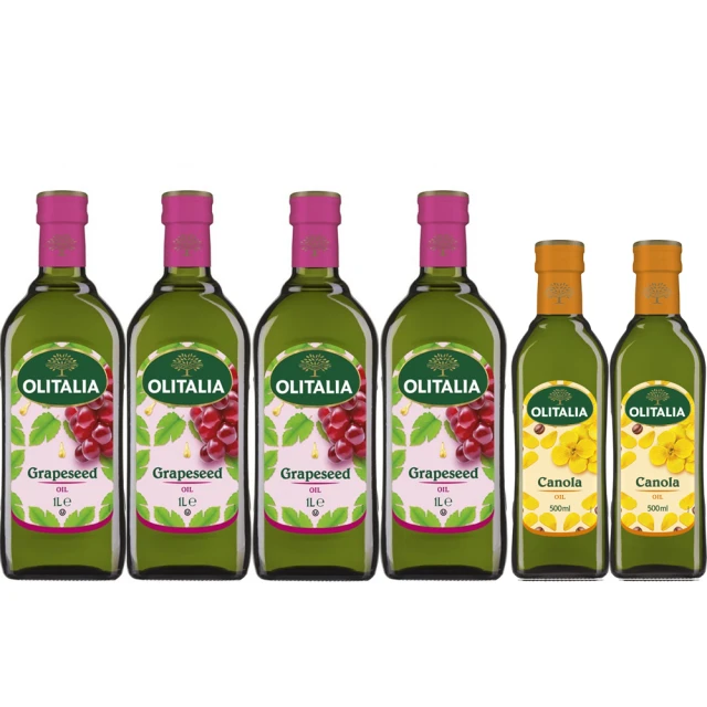 【Olitalia 奧利塔】葡萄耔油1000mlx4瓶(+玄米油500mlx2瓶-禮盒組) 歷史價格詳細信息