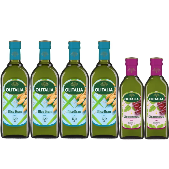 Olitalia奧利塔玄米油1000mlx2瓶+葵花油1000mlx2瓶-禮盒組+贈葡萄籽油500mlx2瓶 歷史價格詳細信息