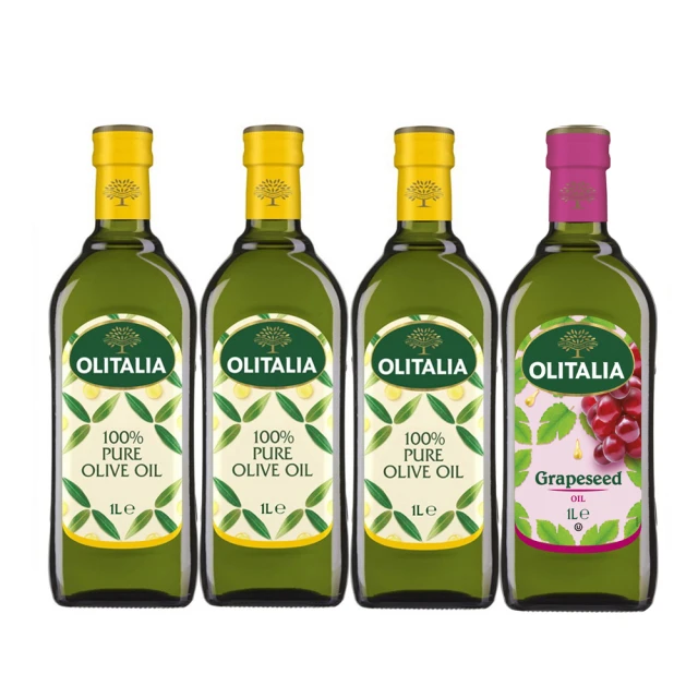 【Olitalia奧利塔】純橄欖油1000mlx3瓶(+葡萄籽油1000mlx1瓶) 價格比較,價格查詢,歷史價格詳細信息