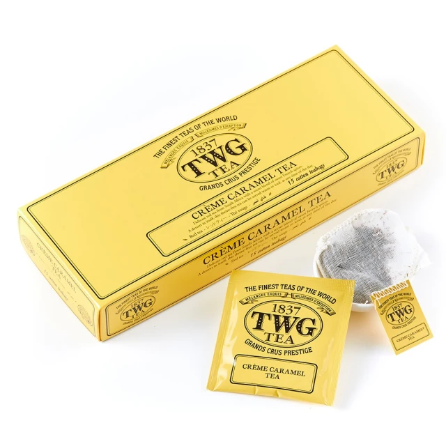 【TWG Tea】手工純棉茶包 焦糖奶油紅茶 15包/盒(Creme Caramel Tea;南非國寶茶) 歷史價格詳細信息