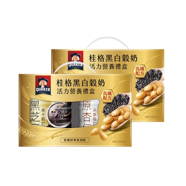 桂格 黑白穀奶超級營養2入禮盒-390g*2罐 歷史價格詳細信息