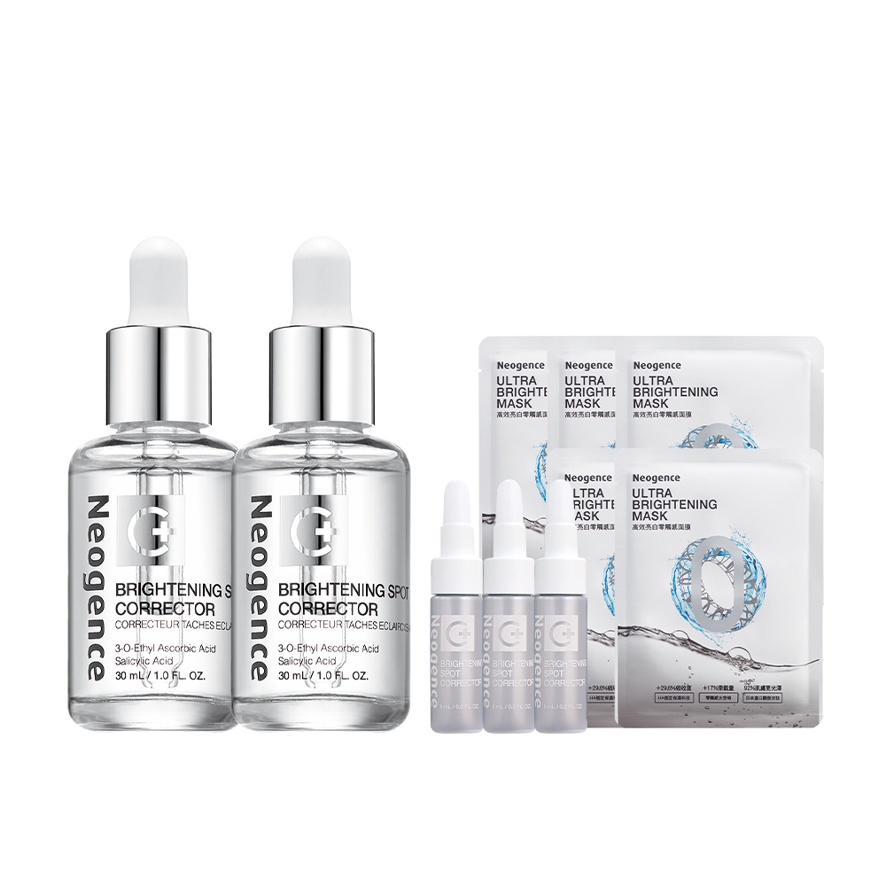 【Neogence 霓淨思】極透光水光肌15天淡斑組(精華15ml+水感防曬30ml+亮白面膜3片) 歷史價格詳細信息