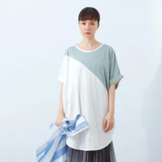 【betty’s 貝蒂思】色塊拼接印花七分袖T-shirt(共二色) 歷史價格詳細信息