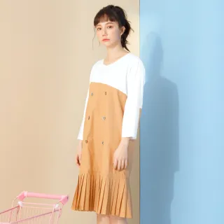 【betty’s 貝蒂思】洋娃娃拼布撞色連帽抽繩T-shirt(共二色) 歷史價格詳細信息