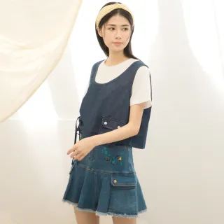 【betty’s 貝蒂思】拚色繡字內刷毛落肩大學T(深藍色) 歷史價格詳細信息