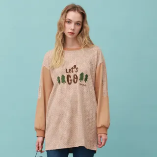 【betty’s 貝蒂思】格紋拼接寬版率性T-shirt(白色) 歷史價格詳細信息