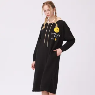 【betty’s 貝蒂思】短絨毛撞色休閒連帽洋裝(中灰色) 歷史價格詳細信息