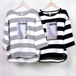 betty’s貝蒂思　印花條紋V領上衣 (共二色) 歷史價格詳細信息