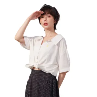 【betty’s 貝蒂思】露營下擺拼接抽繩圓領T-shirt(深藍色) 歷史價格詳細信息