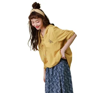 【betty’s 貝蒂思】露營下擺拼接抽繩圓領T-shirt(深藍色) 歷史價格詳細信息